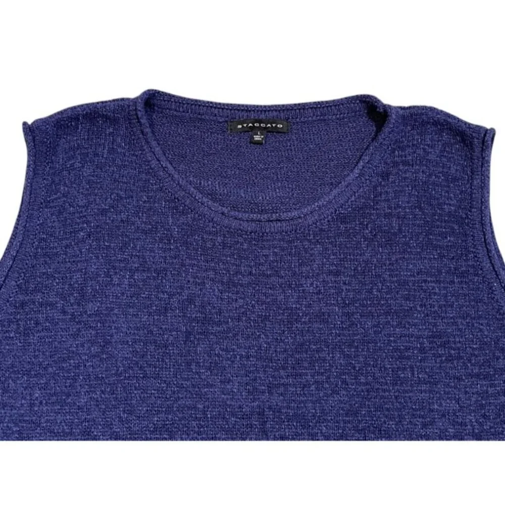 STACCATO Women’s Sleeveless Sweater with Side Slits (L)